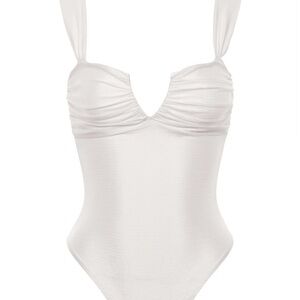 Divinoseas Elegant White One-Piece Swimsuit
